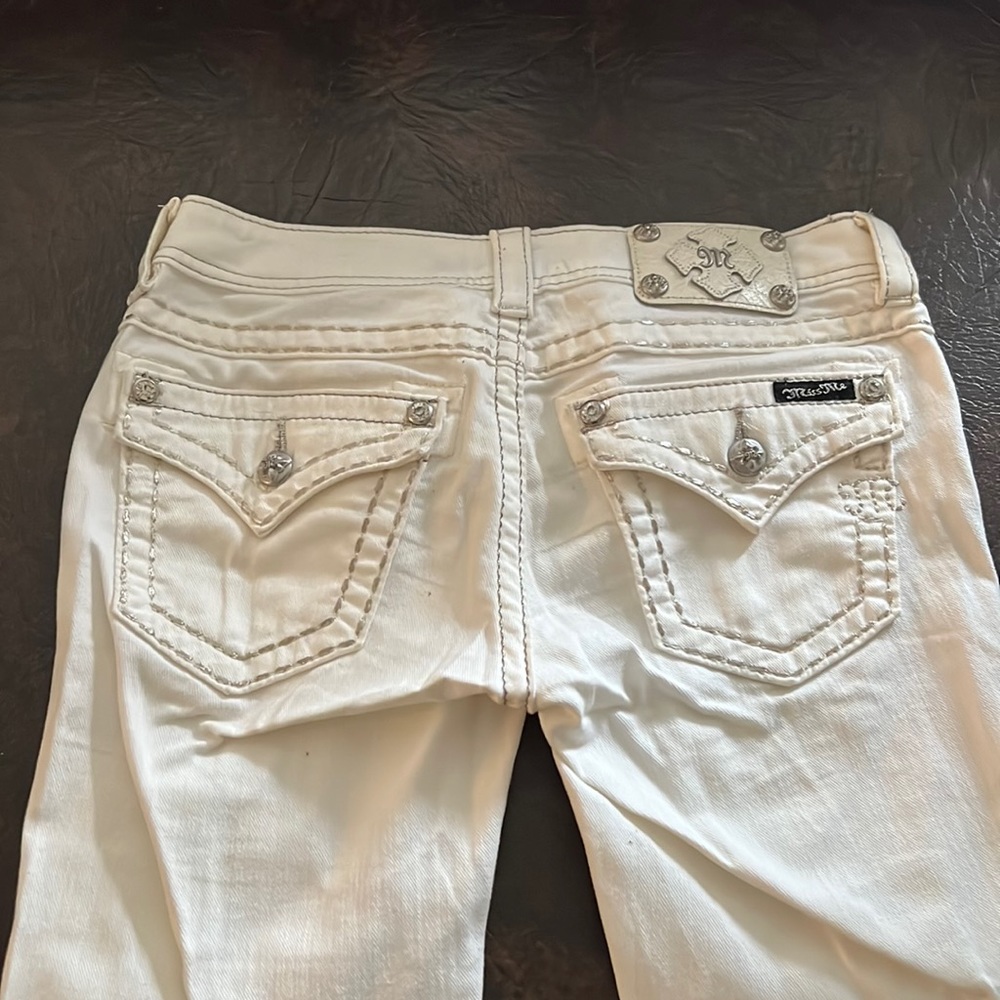 White Miss Me Bootcut Jeans